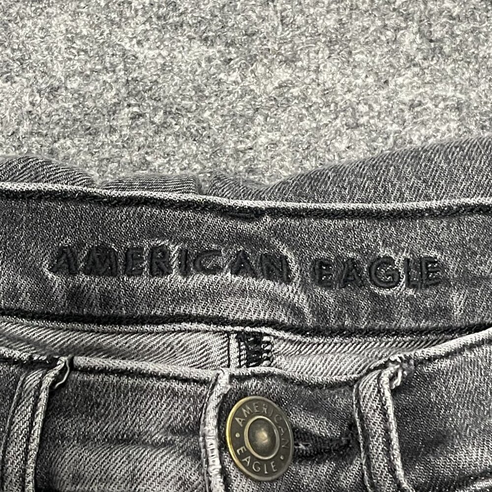 American Eagle Outfitters Womens Gray Baggy Jeans Size 2 Short - Picture 2 of 8